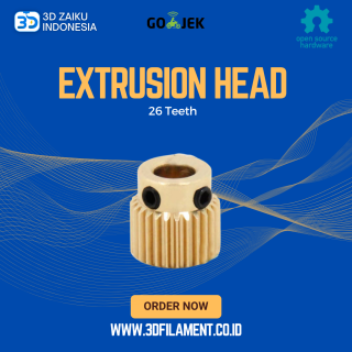 Reprap 3D Printer Extrusion Copper Head Gear 26 Teeth